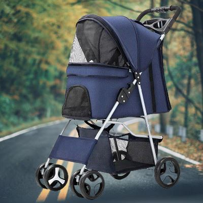 Poussette Pour Chat - FoldableCartCat™ - Bleu - Transportdodochat