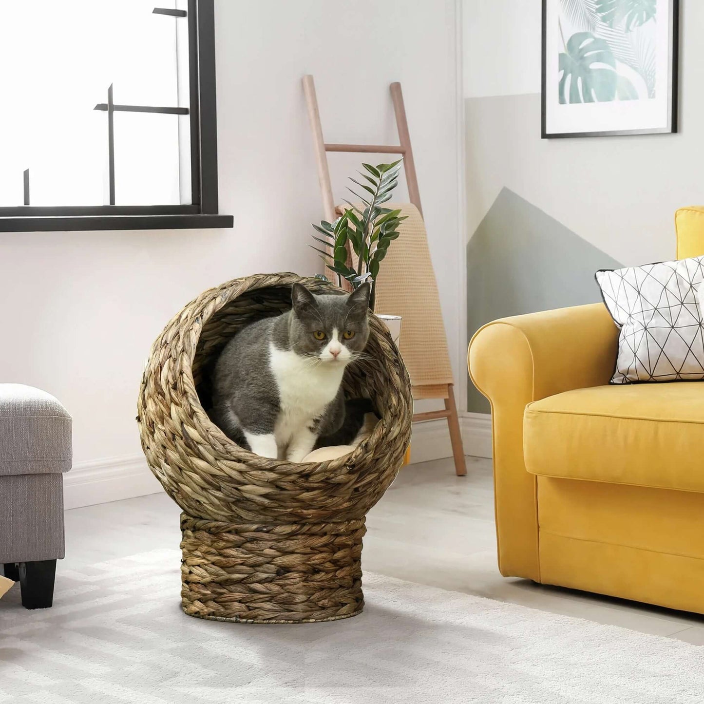 Panier à chat en osier | Jacinthe Surélevé™ - Transportdodochat