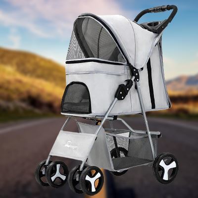 Poussette Pour Chat blanc