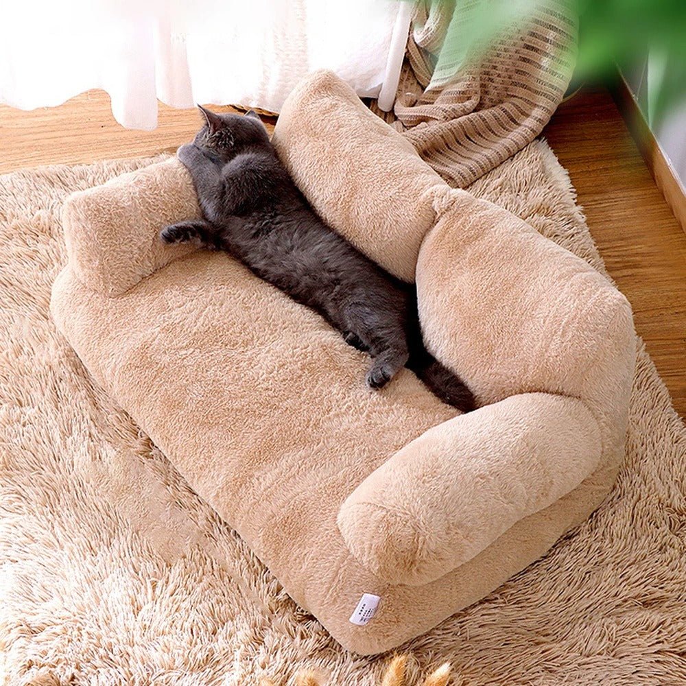 Canapé pour chat kaki chat détendu