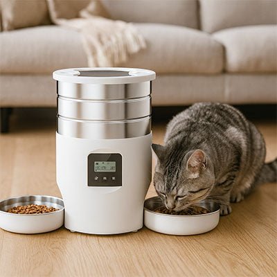 Distributeur croquette chat automatique - Duo'Croqâą - Transportdodochat