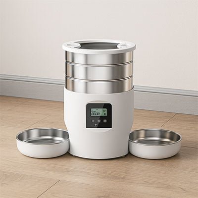 Distributeur croquette chat automatique - Duo'Croqâą - Transportdodochat