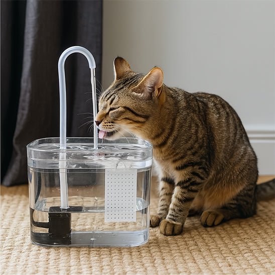 Fontaine à Eau pour Chat transparente chat boit