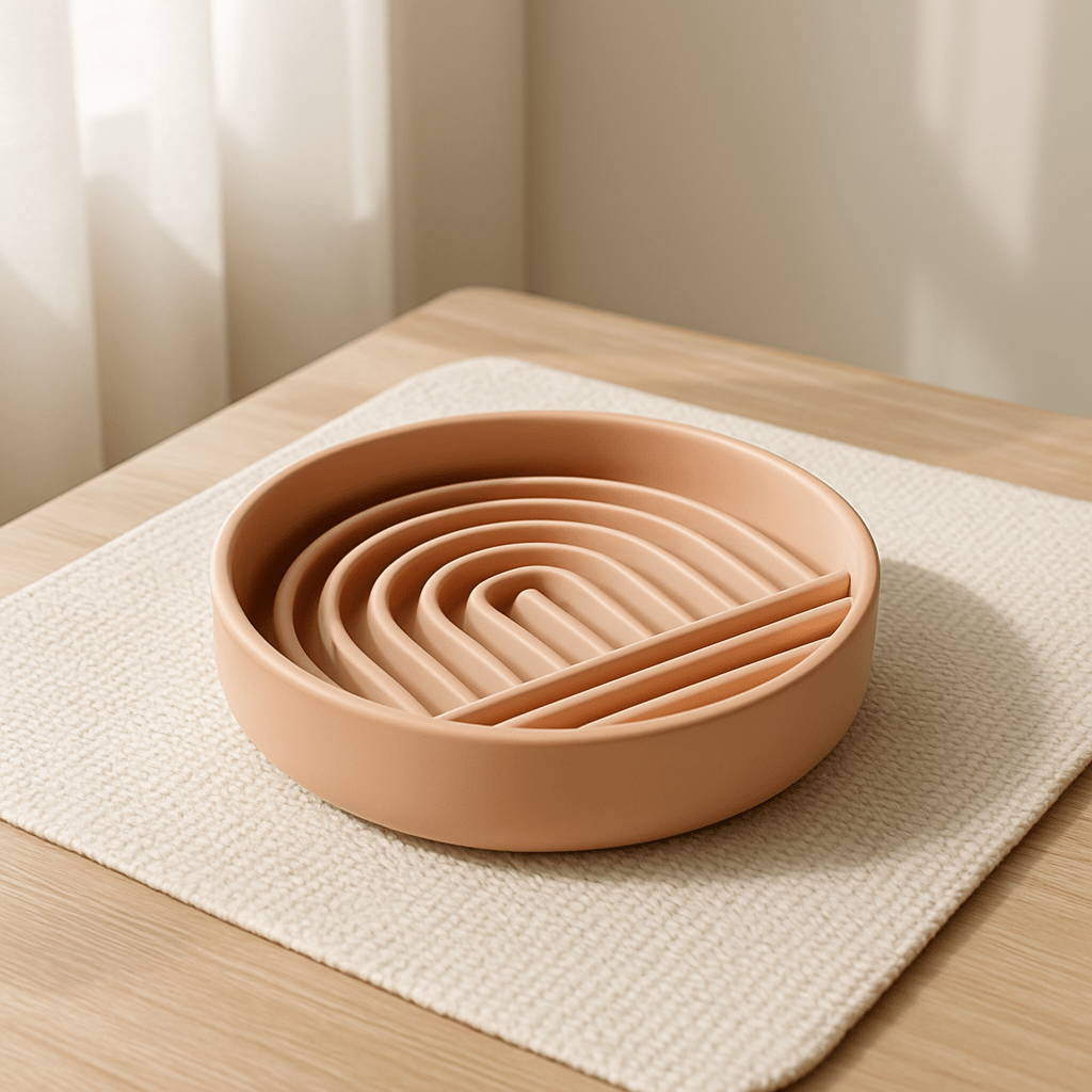 Gamelle anti glouton chat - Croq'Pause™ - Silicone - Transportdodochat