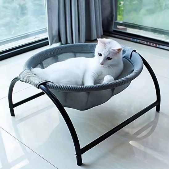 hamac pour chat gris chat repos