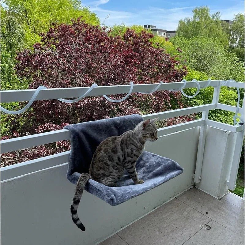 hamac pour chat radiateur gris balcon