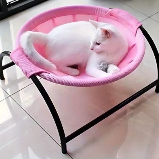 hamac pour chat sur pied chat détendu
