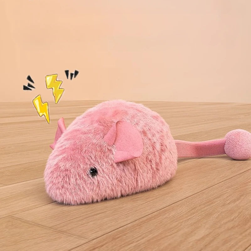 jouet chat interactif rose émettant des sons
