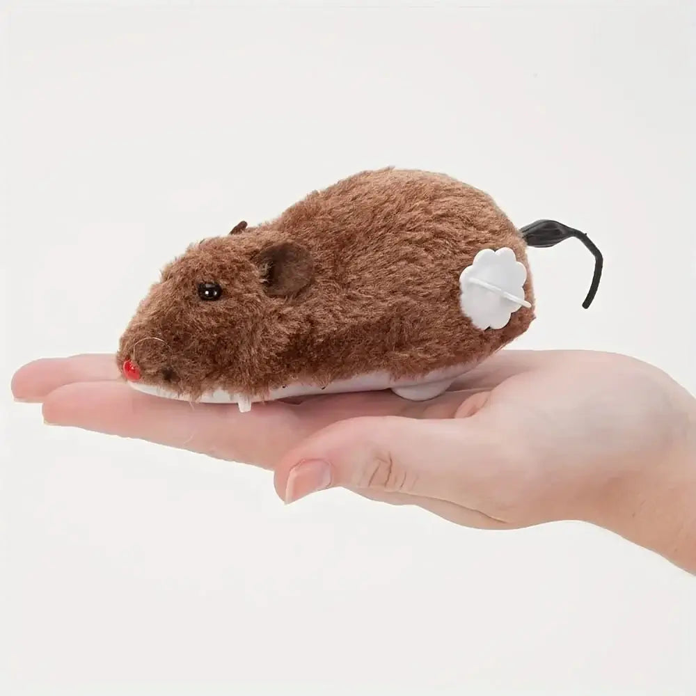Jouet chat souris interactif marron