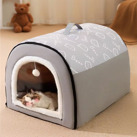 Panier chat gris chat confortable