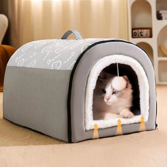 Panier chat gris chat relaxe