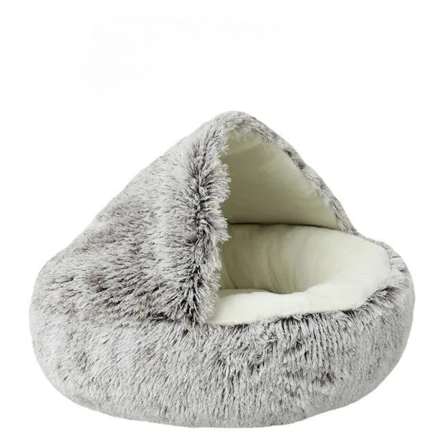 panier pour chat douillet brun