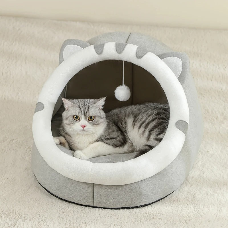 panier pour chat gris chat repos