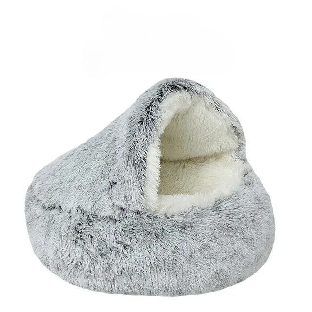panier pour chat gris