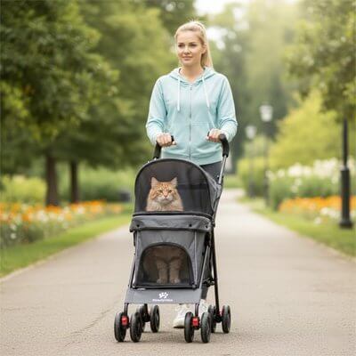 Poussette pour chat | Confort Sécurisé - Transportdodochat