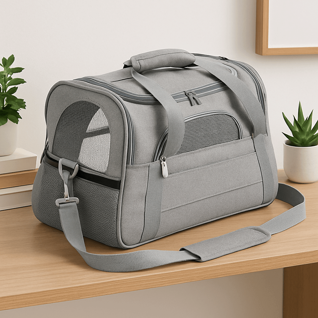 Sac de transport pour chat gris
