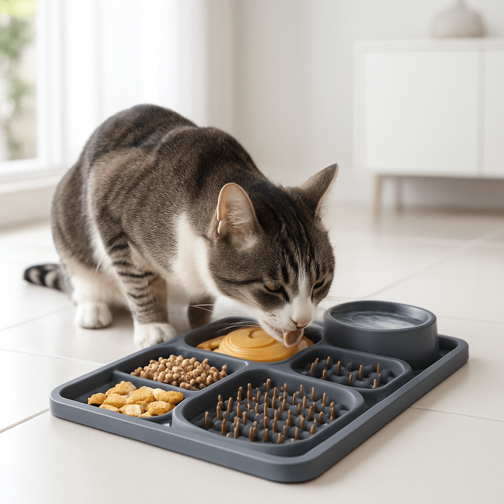 Tapis de léchage anti - glouton - Transportdodochat