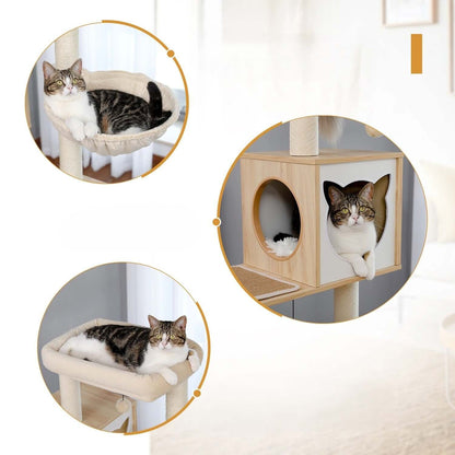 Arbre a Chat en Bois | La Tour Des Moustaches™ - Transportdodochat
