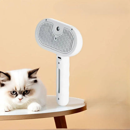 Brosse chat blanche chat détendu