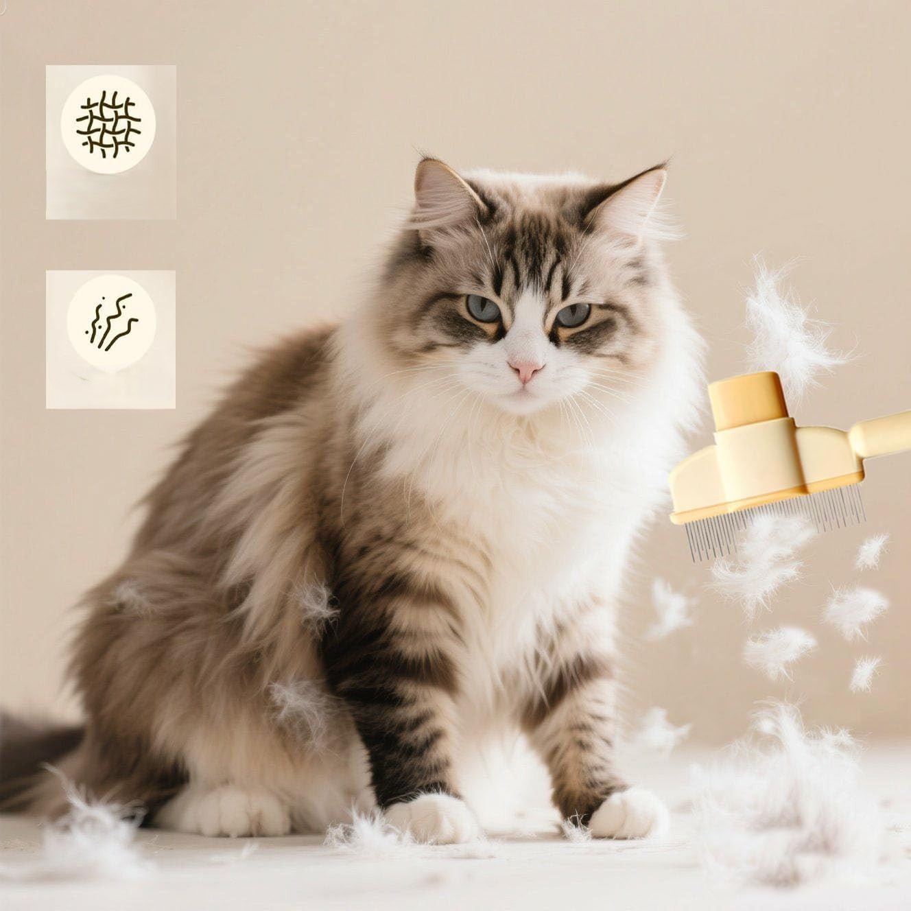 Brosse pour chat à poils longs| Chass'Poils™ - Transportdodochat