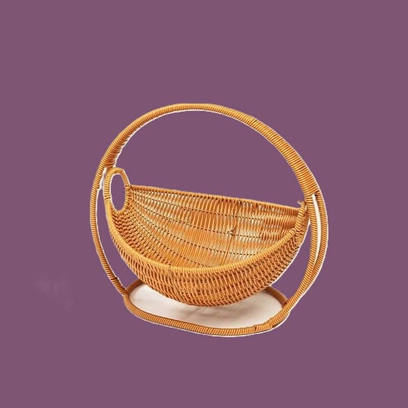 Cododo Hamac pour chat en rotin petit format