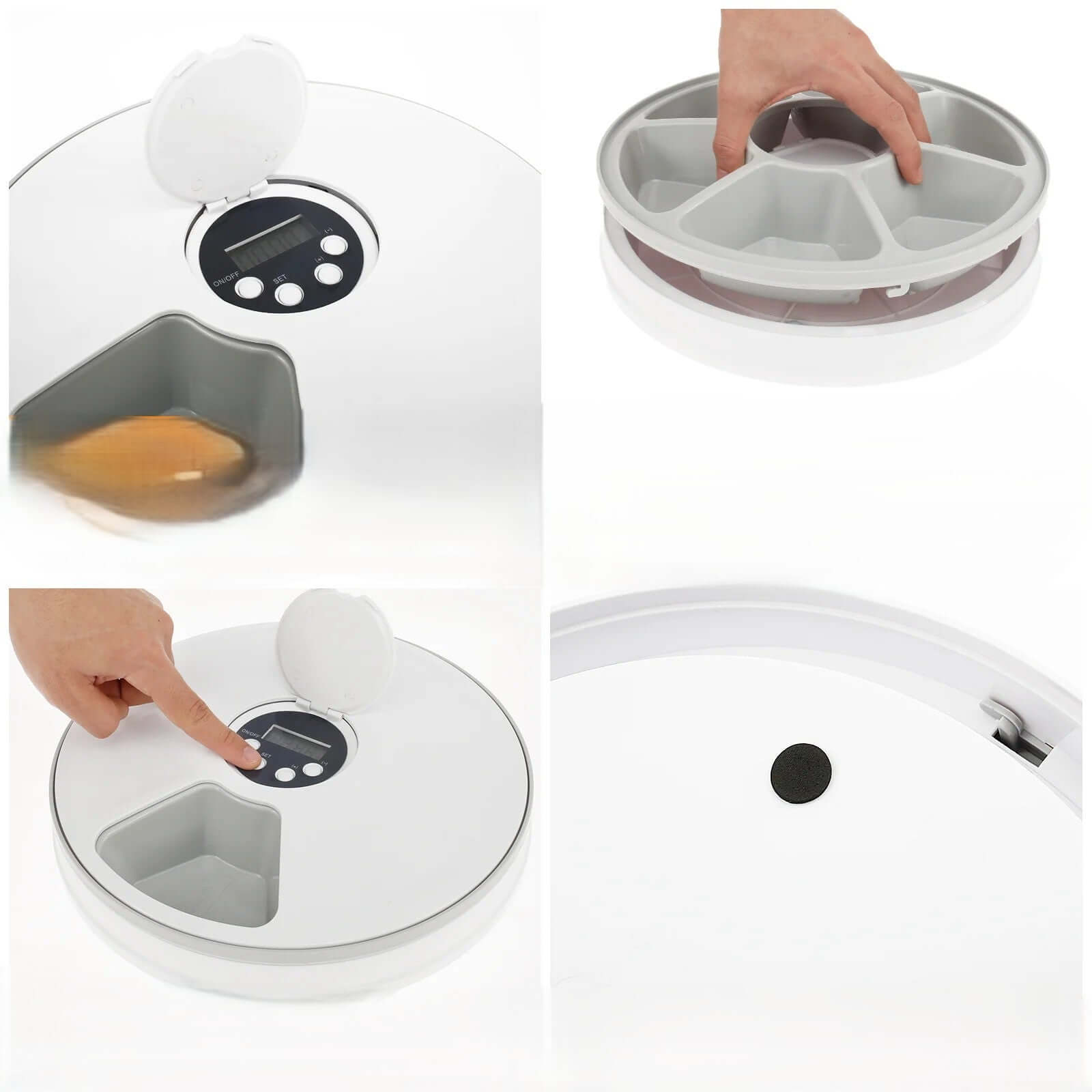 Distributeur automatique de nourriture pour chat démonté