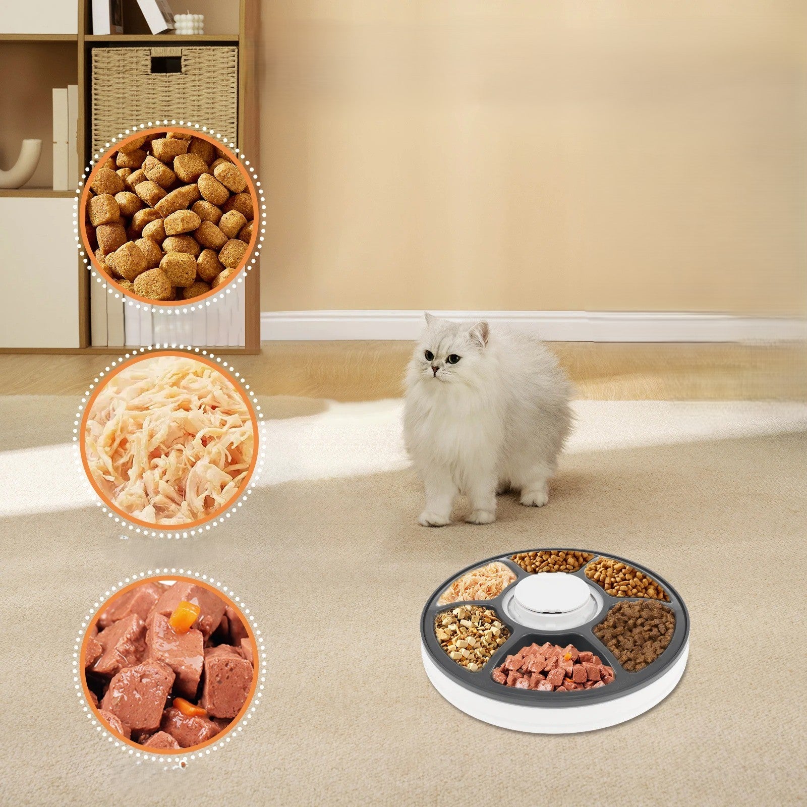 Distributeur automatique de nourriture pour chat nourritures variées