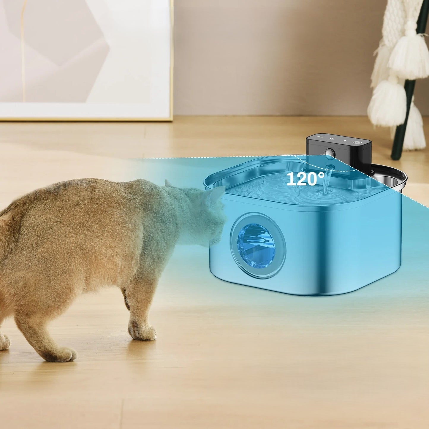 Fontaine à eau Chat sans fil | FreshFlow™ - Transportdodochat