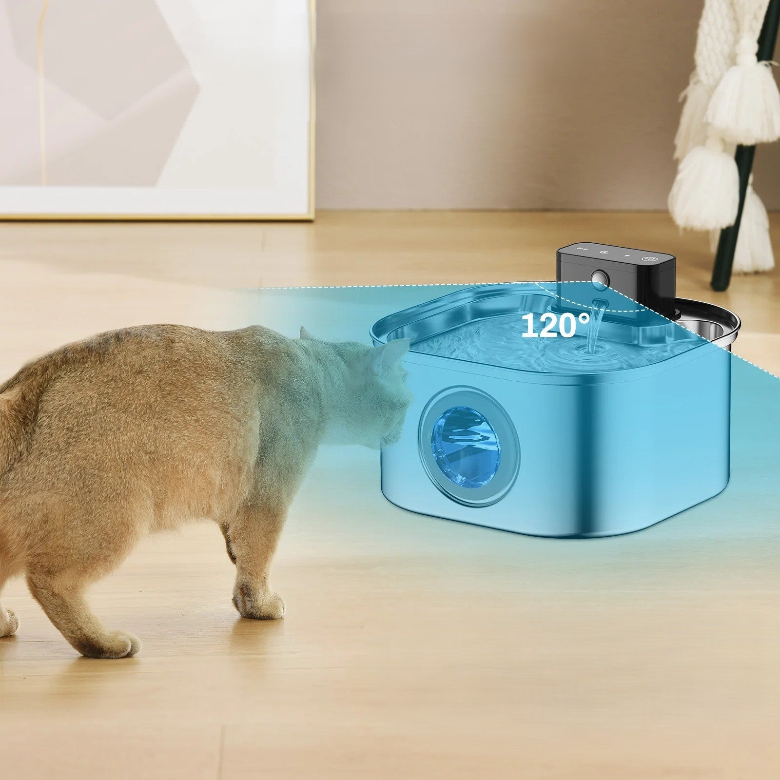 Fontaine à eau Chat sans fil | FreshFlow™ - Transportdodochat