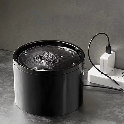 Fontaine à eau pour chat en céramique noir branché