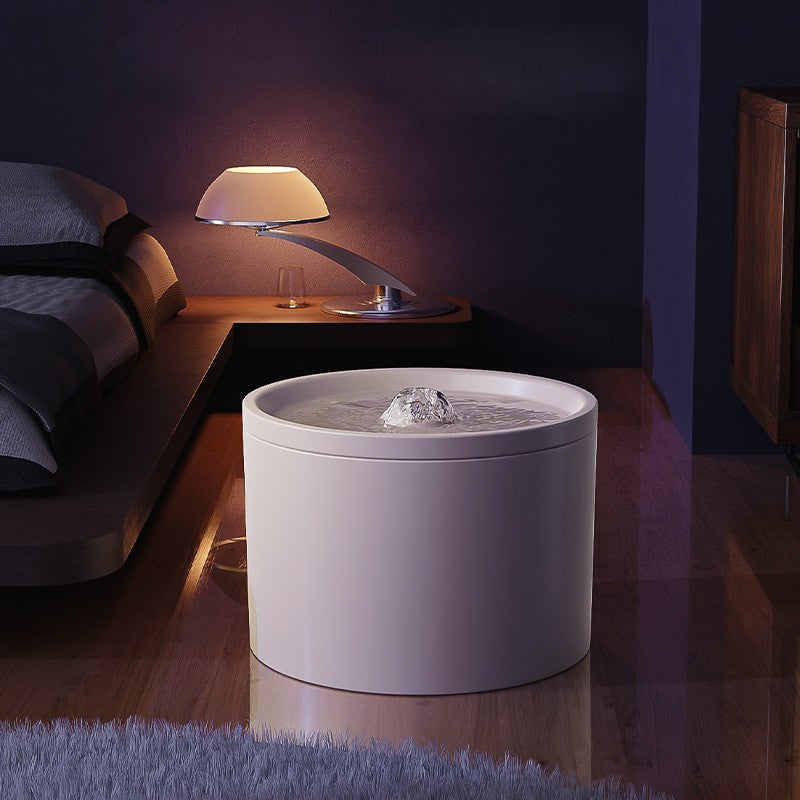 Fontaine à eau pour chat blanche eau circule