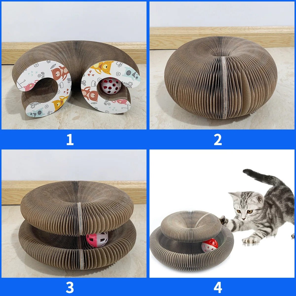 Griffoir pour chat | Dune Féline™ - Accordéon - Transportdodochat