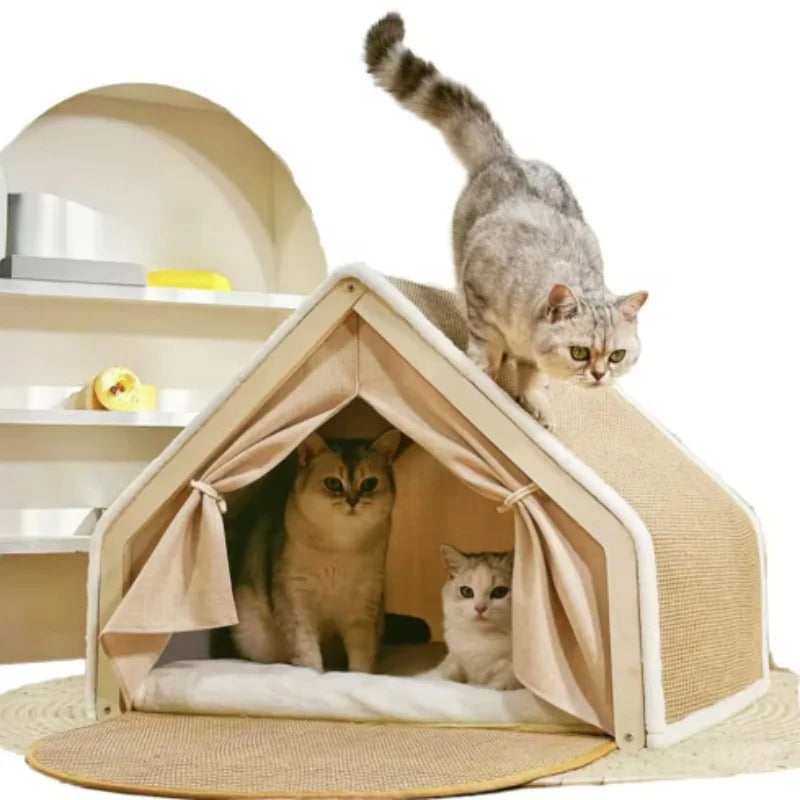 Maison pour chat large pour 3 chats