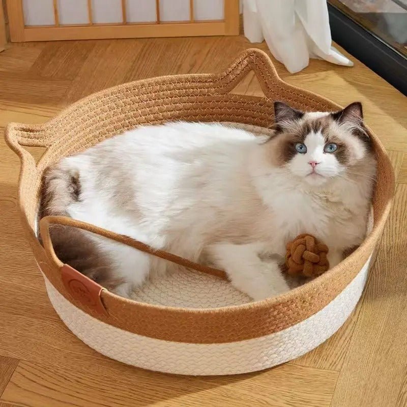 Panier Chat rotin | Le Nid Tressé™ - Marron - Transportdodochat