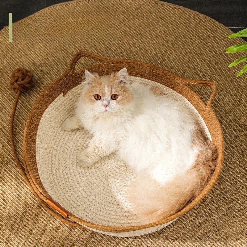 Panier Chat rotin | Le Nid Tressé™ - Marron - Transportdodochat