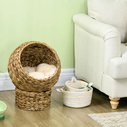 Panier à chat en osier | Jacinthe Surélevé™ - Transportdodochat