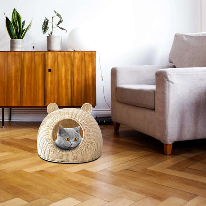Panier chat osier | Le Cocon P'tites Oreilles™ - Transportdodochat