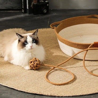 Panier Chat rotin | Le Nid Tressé™ - Marron - Transportdodochat