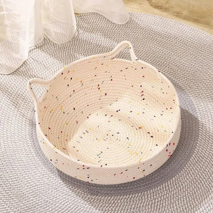 Panier en rotin pour chat | Nid Douillet Bohème™ - Transportdodochat