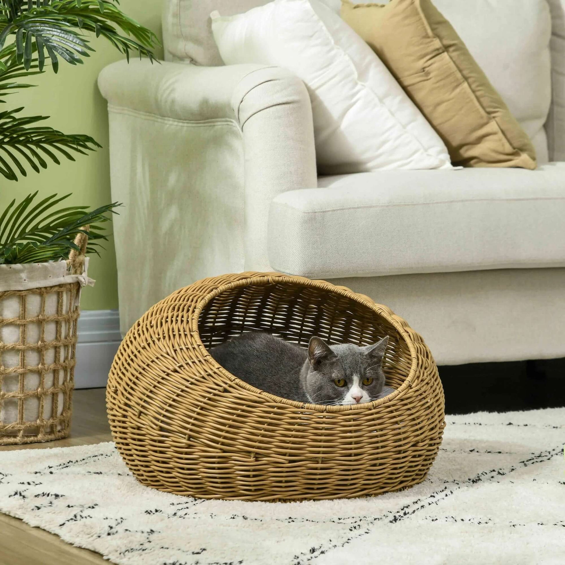 Panier pour chat en osier | Ronron d'Osier™ - Transportdodochat