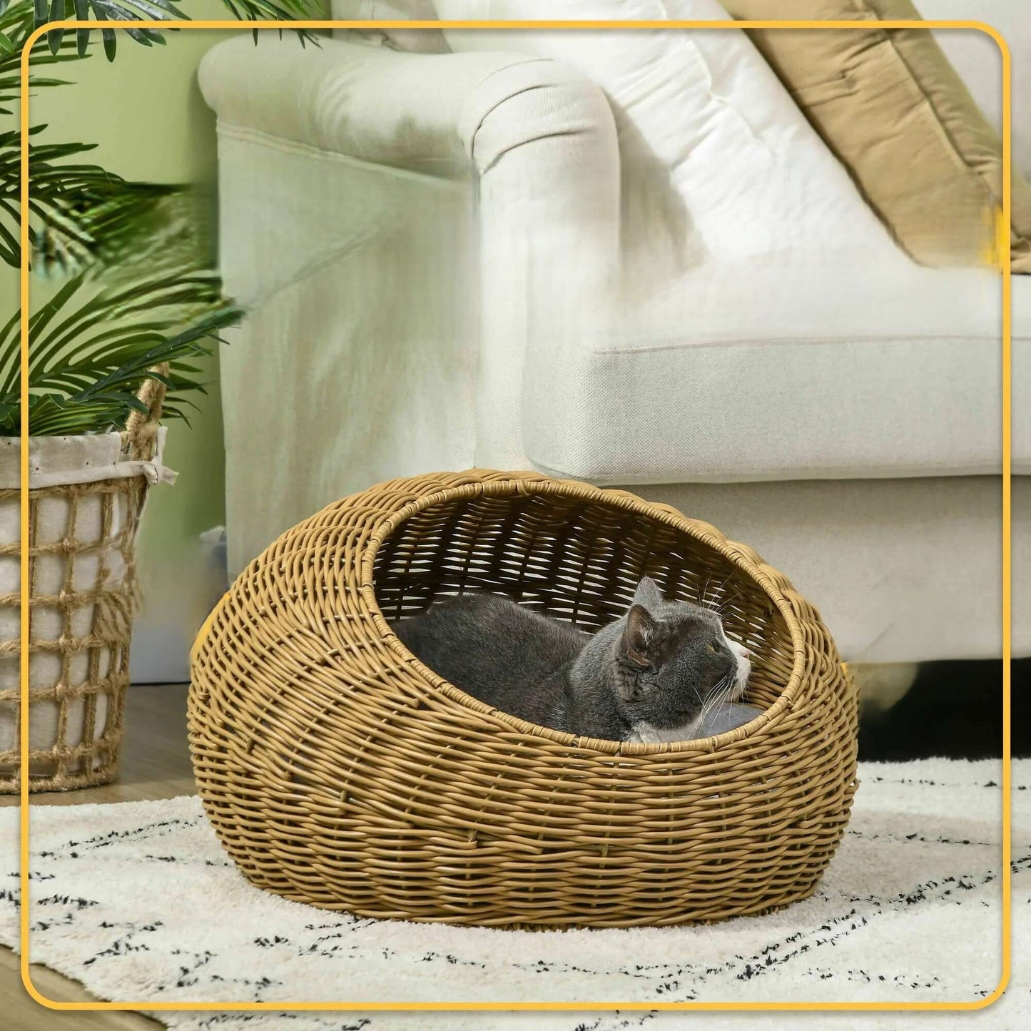 Panier pour chat en osier | Ronron d'Osier™ - Transportdodochat
