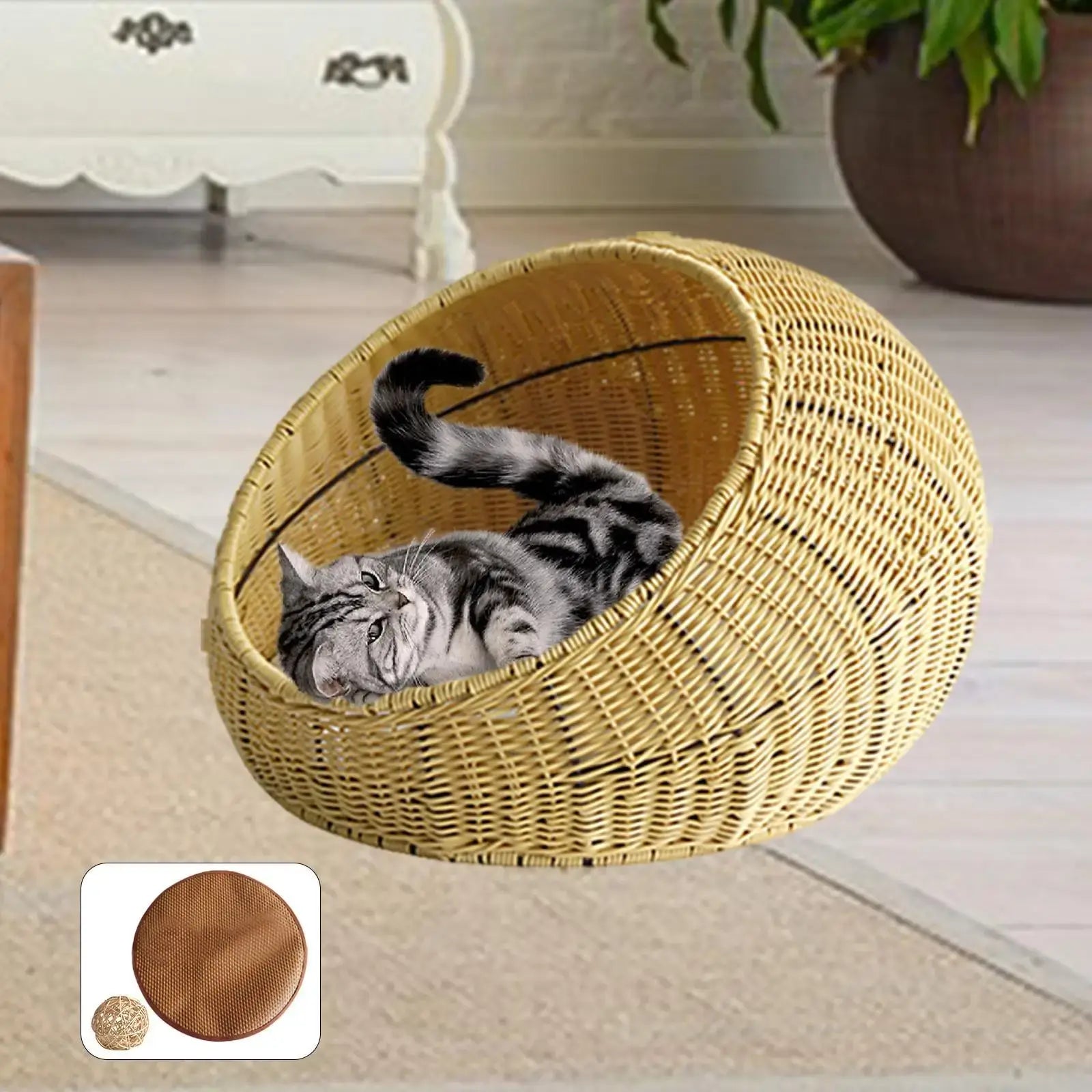 Panier pour chat en osier | Ronron d'Osier™ - Transportdodochat