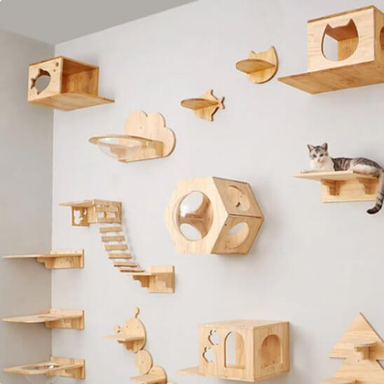 Arbre a chat mural | Station d'Observation™ - Transportdodochat