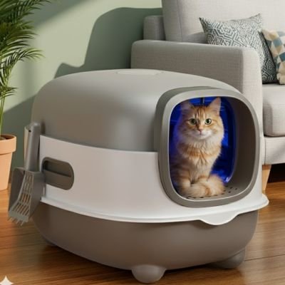 Bac à litière chat | Design Anti - odeurs™ - Transportdodochat