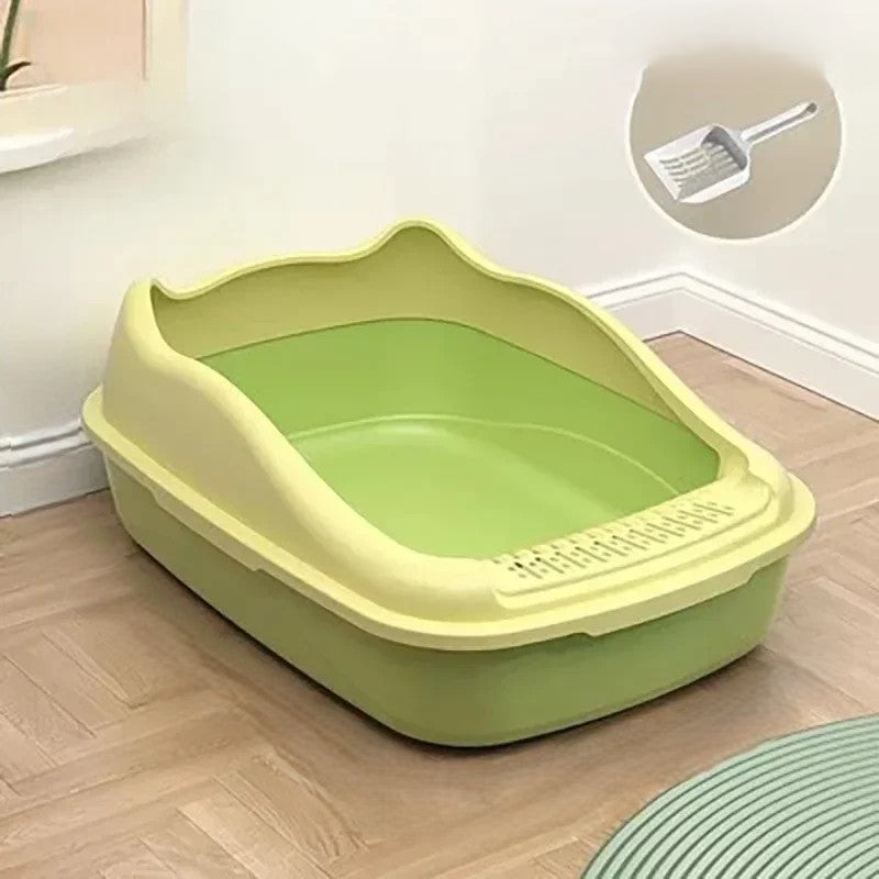 bac à litière chat vert jaune