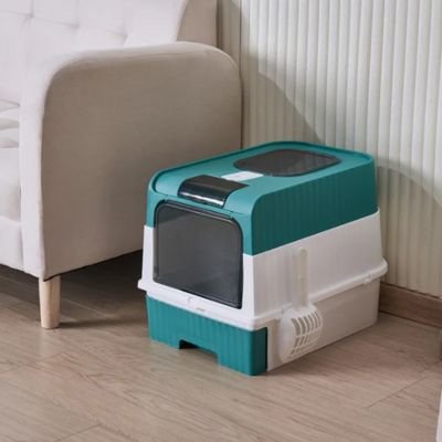 Bac pour litière Chat vert