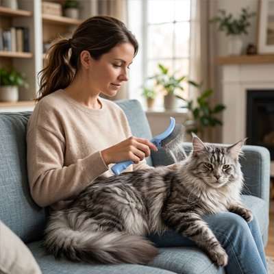 Brosse pour chat à poil long | Félin'Clean™ - Transportdodochat