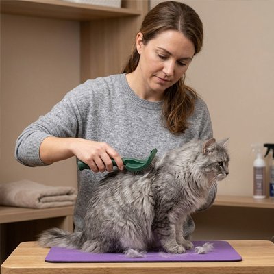 Brosse pour chat à poil long | Félin'Clean™ - Transportdodochat