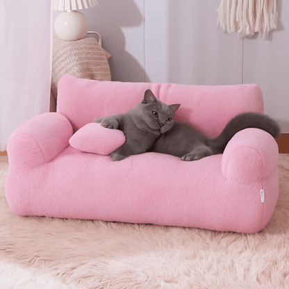canapé chat rose chat en déco