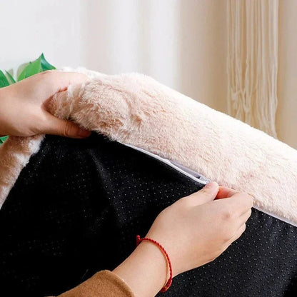 canapé pour chat kaki base anti-dérapante
